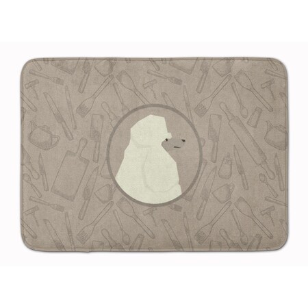 Carolines Treasures Poodle in the Kitchen Machine Washable Memory Foam Mat CK2203RUG